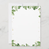 サファリパーティー動物ベビーシャワー招待状 招待状 (裏面)