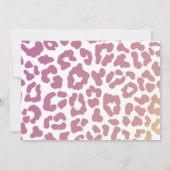 サファリパーティー動物誕生日ヒョウ印刷フォト 招待状 (裏面)