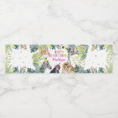 サファリパーティー動物誕生日動物園ワイルドパーティー ペットボトルラベル (シングルラベル)