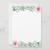 サファリパーティー動物誕生日招待状for girl 招待状 (裏面)