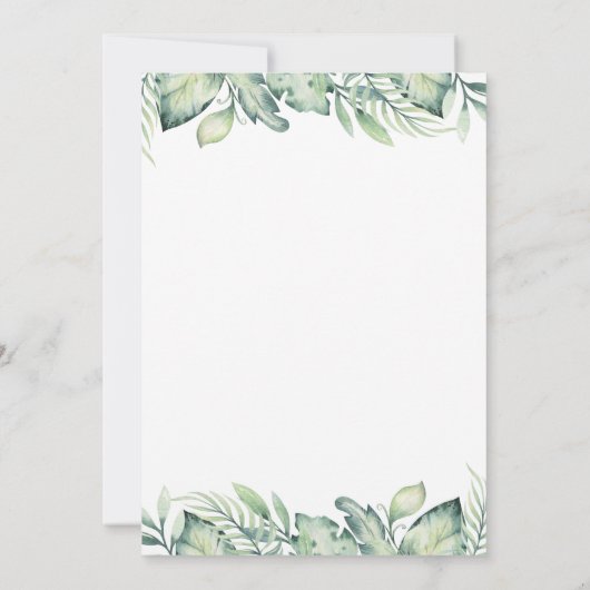 サファリパーティー　どうぶつたちの誕生日パーティー　男子用招待状 招待状 (裏面)