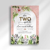 サファリパーティー 2歳の誕生日おめでとう Two Wild Jungle 招待状