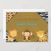 サファリパ来ーティのコピー誕生日に参加して…… 招待状 (正面/裏面)