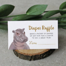 サファリヒッポおむつラッフルベビーシャワー