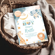 サファリヒューストン私たちは男の子おむつラッフルを持っている