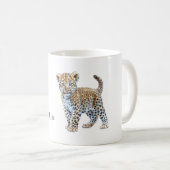 サファリヒョウ猫動物 コーヒーマグカップ (正面右)