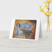 サファリビッグ5誕生日カード カード (黄色い花)