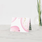 サファリピンクエレファントユーカリ赤ちゃんシャワー サンキューカード (裏面)