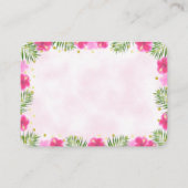 サファリピンク金ゴールド赤ちゃんシャワーベビー用の本を持って来る プレイスカード (裏面)