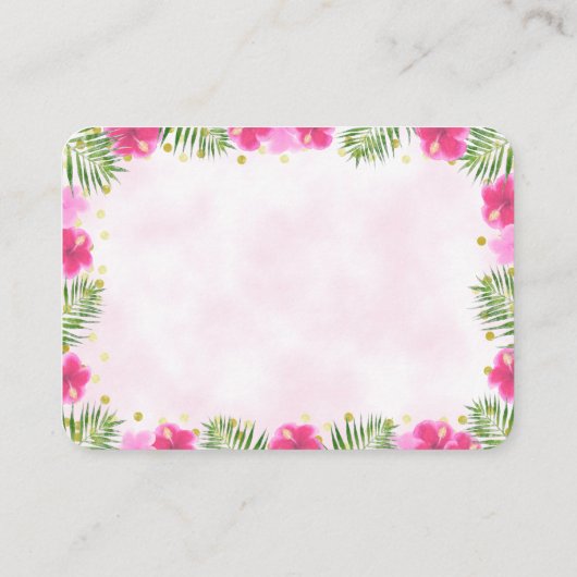 サファリピンク金ゴールド赤ちゃんシャワーベビー用の本を持って来る プレイスカード (裏面)