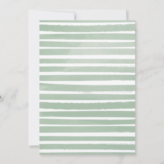 サファリファースト誕生日招待状ソフトグリーン 招待状 (裏面)