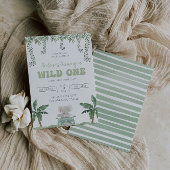 サファリファースト誕生日招待状ソフトグリーン 招待状