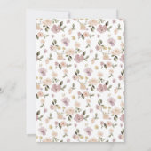 サファリファームアニマルベアキツネラビットラクーンベビー 招待状 (裏面)