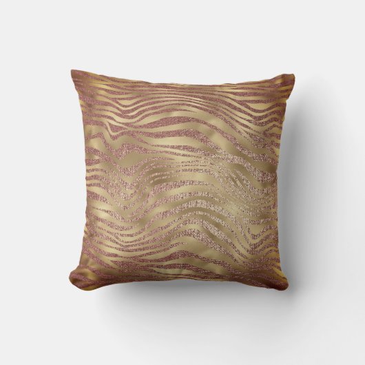 サファリフェイクアフリカ金ゴールドパイソン動物の皮スキニー クッション (正面)