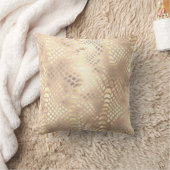 サファリフェイクアフリカ金ゴールドパイソン動物スキンバラ クッション (ブランケット)