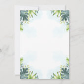 サファリフォーエバーワイルド誕生日招待状グリーン 招待状 (裏面)