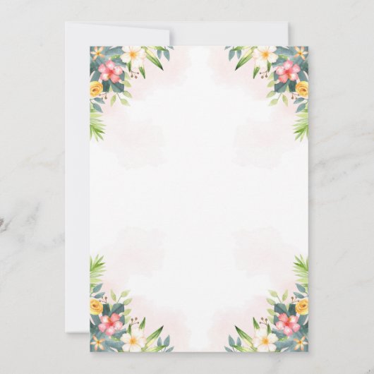 サファリフォーエバーワイルド誕生日招待状ピンク 招待状 (裏面)