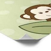 サファリフレンズジャングルアニマル誕生日バナーサイン ポスター (角)