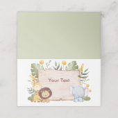 サファリフードテントラベルかわいい動物 プレイスカード (外部開封)