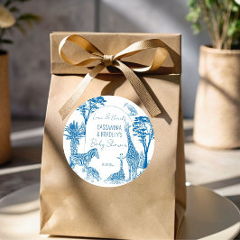 サファリブルートイレキリン赤ちゃんシャワー ラウンドシール