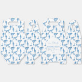 サファリブルートイレキリン赤ちゃんモノグラムのシャワー フェイバーボックス (見開き)