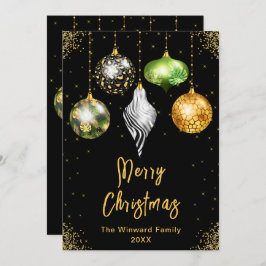 サファリプリントオーナメント メリークリスマス シーズンカード