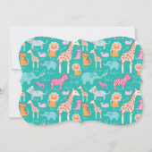 サファリプリントベビーシャワー 招待状 (裏面)