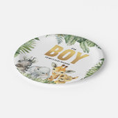 サファリベイビーシャワーオーボーイジャングルパーティープレート ペーパープレート (アングル)