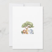 サファリベイビーシャワーガールへの招待 招待状 (裏面)