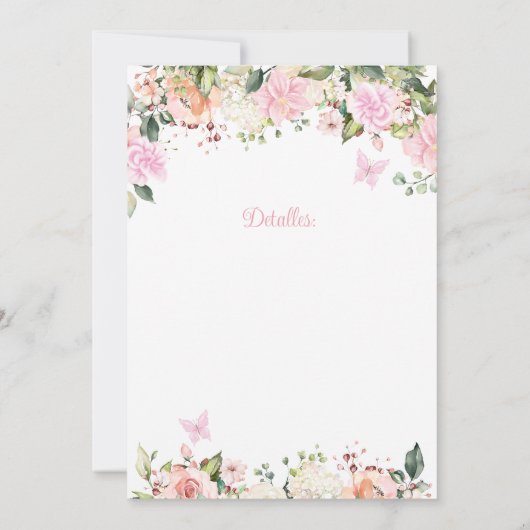 サファリベイビーシャワーガールスペインの招待状 招待状 (裏面)