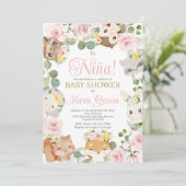 サファリベイビーシャワーガールスペインの招待状 招待状 (スタンド正面)