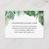 サファリベイビーシャワーグリーンカスタムリー エンクロージャーカード (正面)