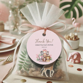 サファリベイビーシャワーサンキューユユーラベル フェイバータグ