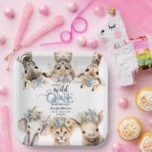 サファリベイビーシャワージャングルエイマルズ紙プレート ペーパープレート (パーティー)