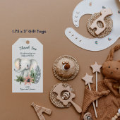 サファリベイビーシャワーパーティーお願いギフトラベル ギフトタグ