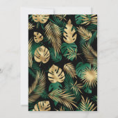 サファリベイビーシャワーブラック金ゴールド招待状 (裏面)