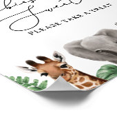 サファリベイビーシャワーベビーは甘いサイン ポスター (角)