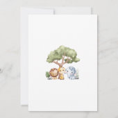 サファリベイビーシャワーボーイ招待 招待状 (裏面)