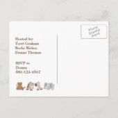 サファリベイビーシャワーポストカード招待状 インビテーションポストカード (裏面)