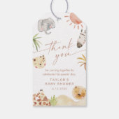 サファリベイビーシャワーメッセージカード ギフトタグ (裏面)