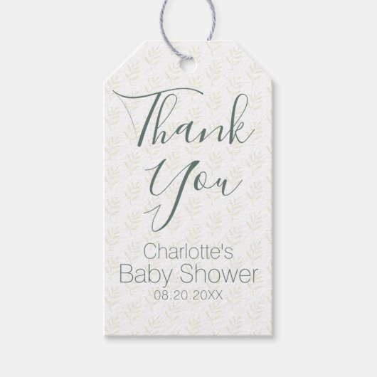 サファリベイビーシャワーメッセージカード ギフトタグ (正面)