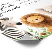 サファリベイビーシャワーモモモザバーサイン ポスター (角)