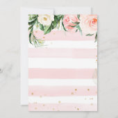 サファリベイビーシャワー招待状ガールピンクヨンワイルド 招待状 (裏面)