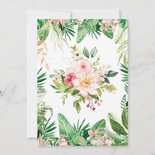 サファリベイビーシャワー招待状バンドル 招待状 (裏面)