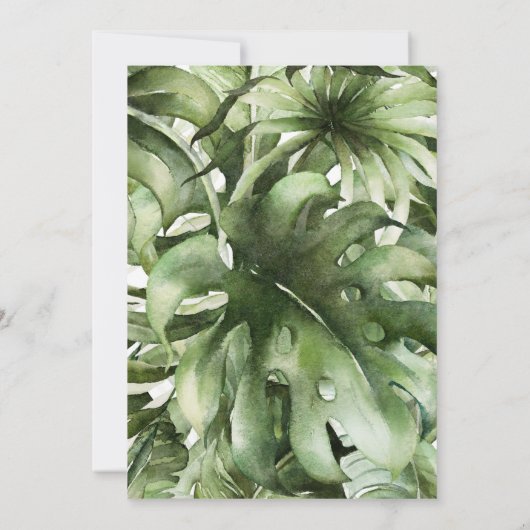 サファリベイビーシャワー招待状ボーイジュングルワイルドベビー 招待状 (裏面)