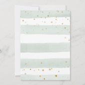 サファリベイビーシャワー招待状ボーイ金ゴールドヤングワイルド 招待状 (裏面)