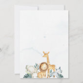 サファリベイビーシャワー招待状、ヴィンテージジャングル 招待状 (裏面)