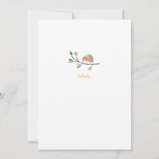 サファリベイビーシャワー招待状 招待状 (裏面)