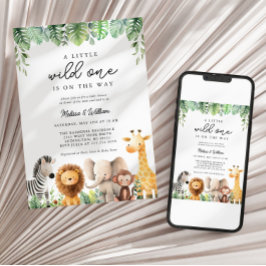 サファリベイビーシャワー招待状 招待状