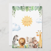 サファリベイビーシャワー招待状 招待状 (裏面)